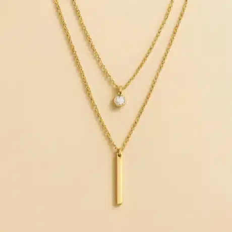 Stacked Bar Layered Pendant