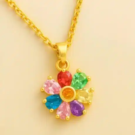 Crystal Flower Pendant
