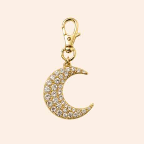Crystal Cresent Bag Charm