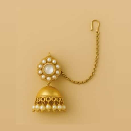 Bajirao Ear Chain Jhumka