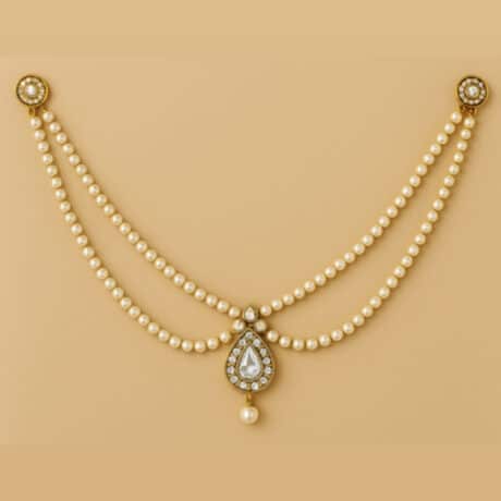 Zari Studded Mathapatti