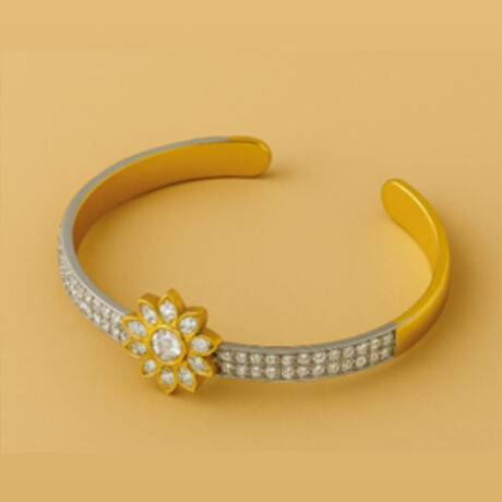 Stone Studded Cuff Bangle