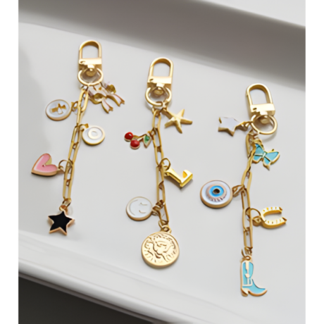 Whimsical Charm Chain Trio – Bag Charms